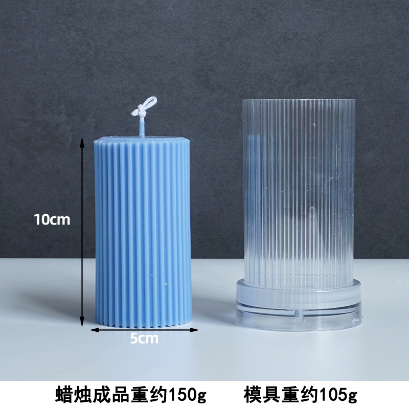 Raya vertical señaló larga barra vela molde diente fino tira cabeza plana acrílico molde aromaterapia vela DIY molde