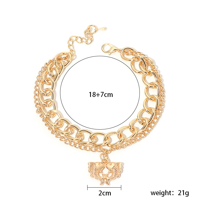 21g Weight Bracelets Classification Anniversary, Business, Travel Occasion Women'S Gender Fashion Metal Multi-layer Bracelet Set 无