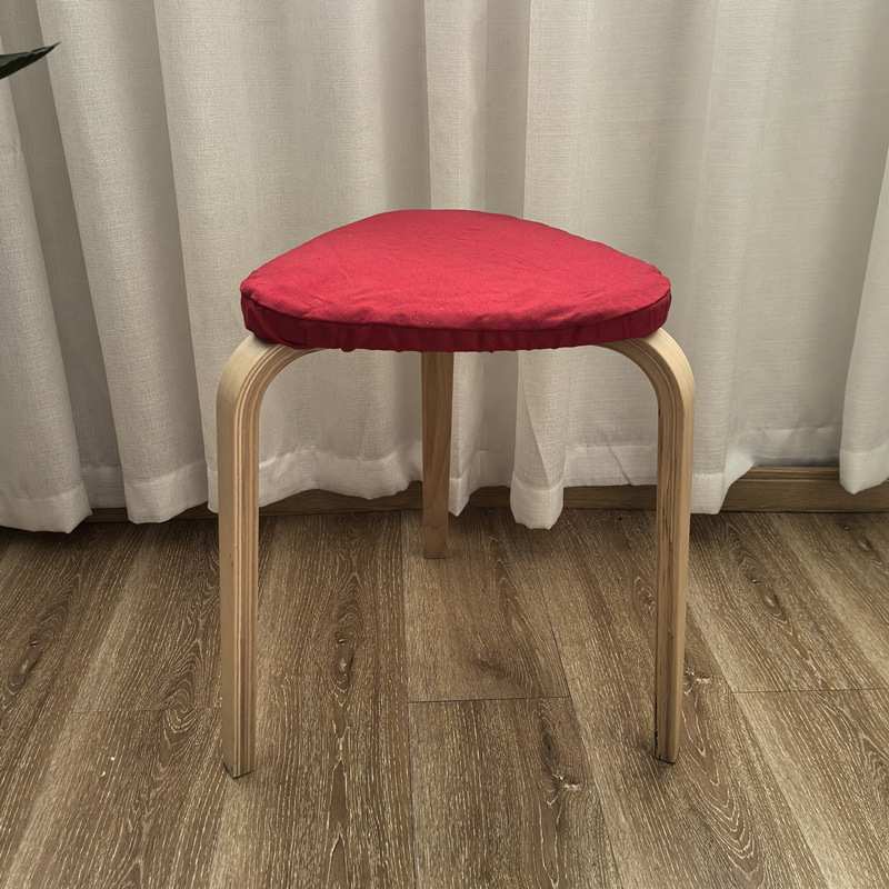 Taburete nórdico simple y moderno taburete de abedul apilables colorido taburete de silla baja taburete doméstico taburete redondo japonés