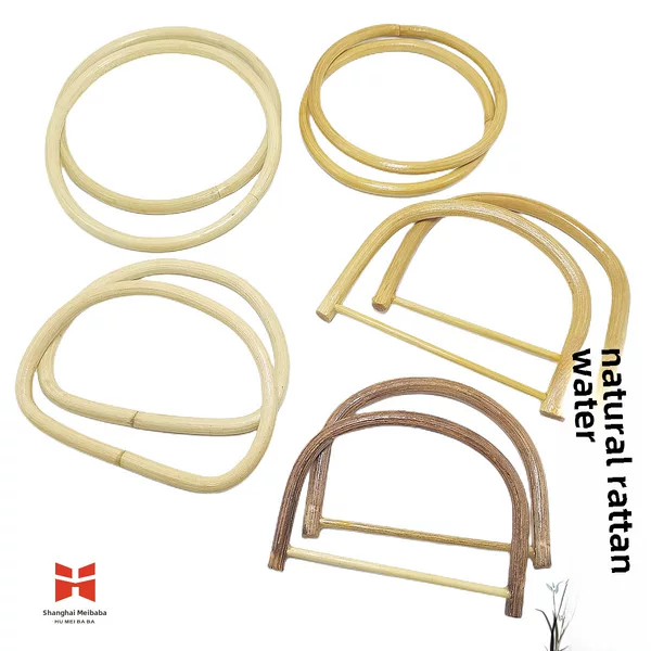 Rattan ring rattan bamboo hand handle handmade bag DIY bamboo handle bamboo rattan round hand handle bamboo root handle
