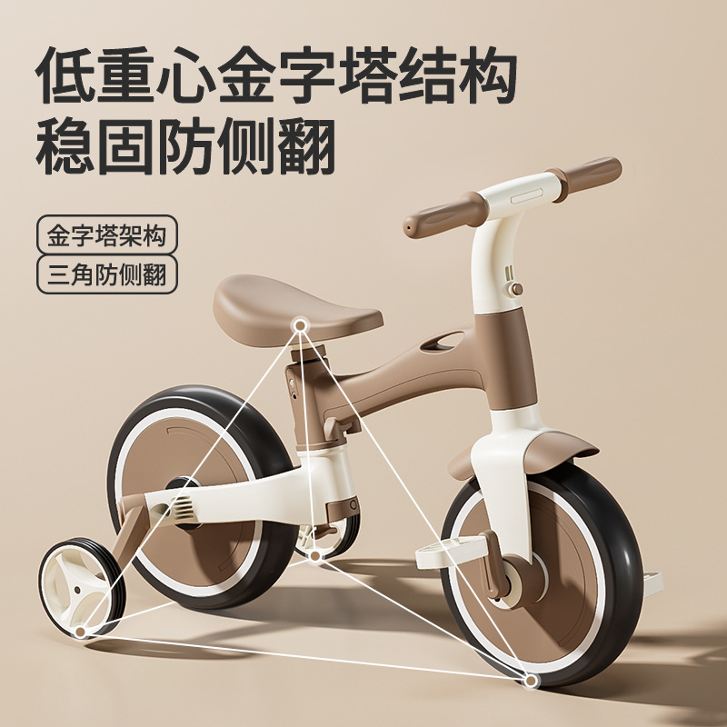 Multifunctional Kidsren's Balance Car with Pedals, 3-6 Years Old Baby Sliding Tricycle, Two-In-One Bicycle, Good News
