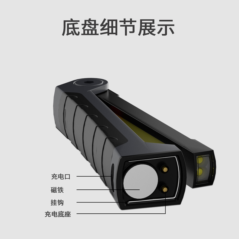 Luz de inspección de carga transfronteriza luz de trabajo COB Luz de Mantenimiento de Iluminación de imán de coche plegable tienda de campaña al aire libre