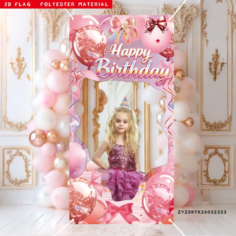 Amazon's New Special-Shaped Background Cloth K-Pop Birthday Hollow-Out Photo Backdrop Birthday Party Interactive Decoration