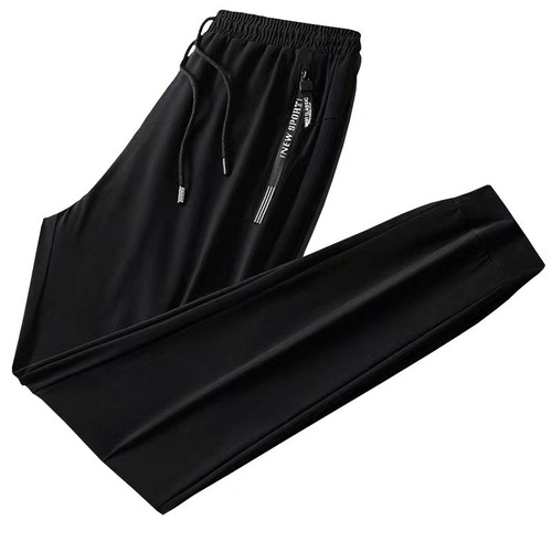 Workout dry-fit large size summer thin ice silk men's sport pants casual ankle pants air-conditioned pants for men