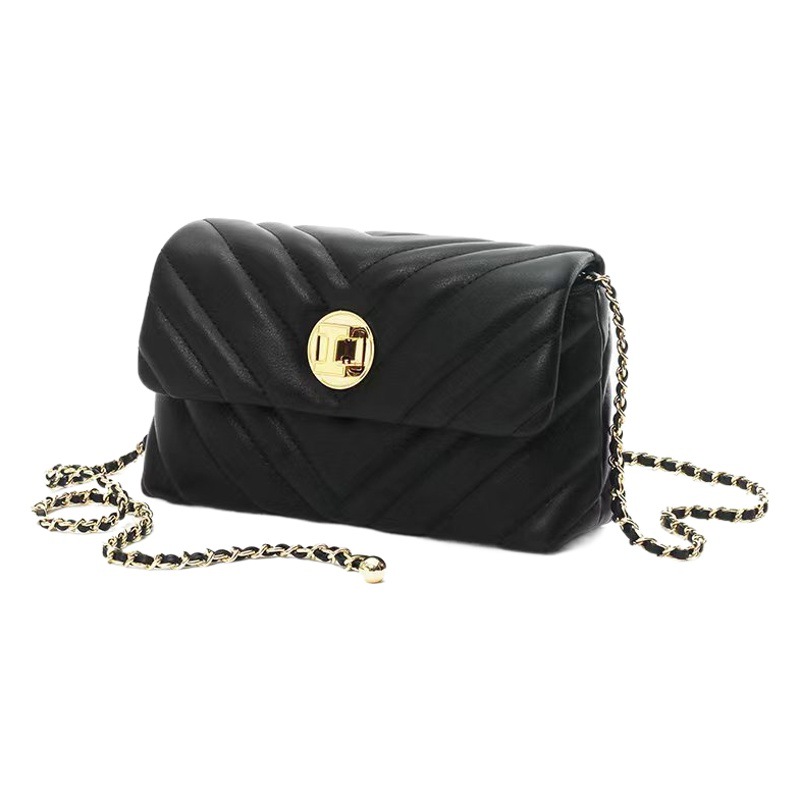 Bolso de las mujeres de cuero genuino mini estilo Chanel cadena de la bola de oro bolsa verano suave cuero de vaca elegante hombro crossbody MINI BOLSA