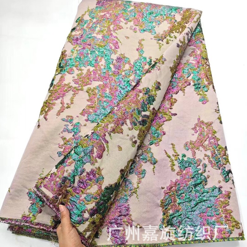 New Fashion Brocade Jacquard Fabric Party Wedding Dress French Dress Lace Satin Jacquard J3921