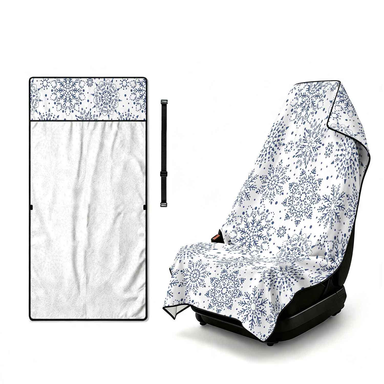 Geometric Bath Towel Car Seat Cover 2-in-1 Microfiber Outdoor Beach Car Dual-Use Universal Seat Cushion