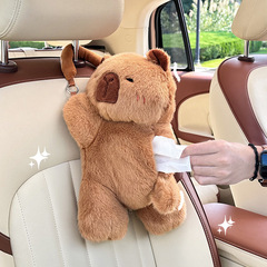 カピバラの車のティッシュの箱のアイデアのぬいぐるみの車の掛け式の引き出しの箱のかわいい漫画のティッシュの袋