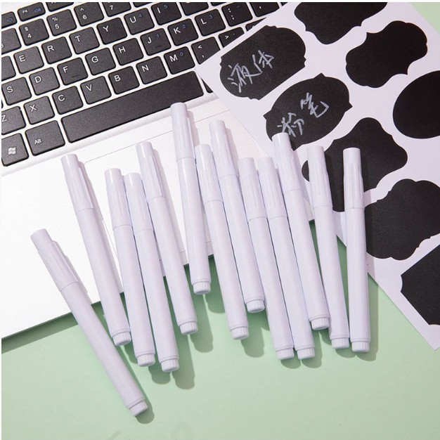 White Liquid Chalk Led Light Board Pen Water-Based Dust-Free Blackboard Pen Glass Ceramic Leather Erasable Pen Marker