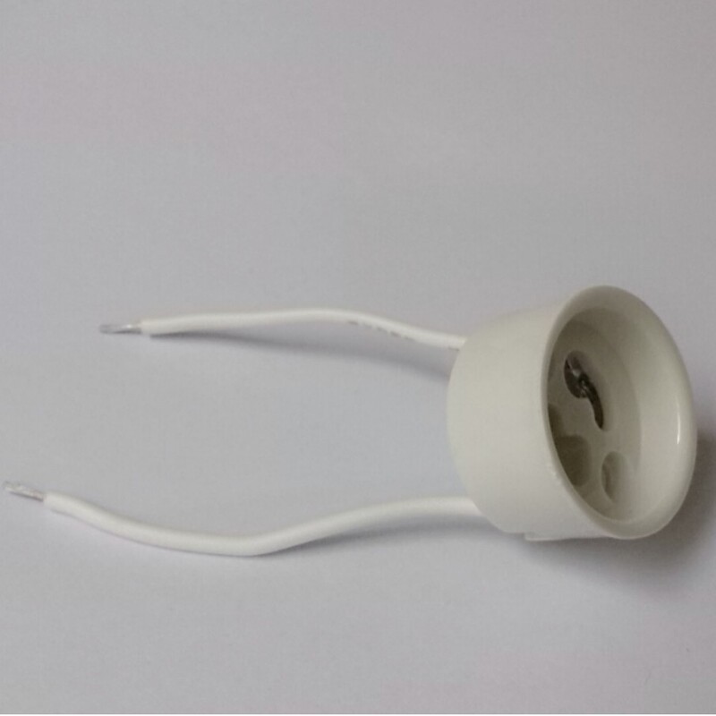 Factory supply GU10 lamp holder plastic lamp holder with 2 junction box wire length 65MM