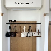 小众波士顿女轻复古帆布百搭高级感大容量手提法棍包单肩腋下包包