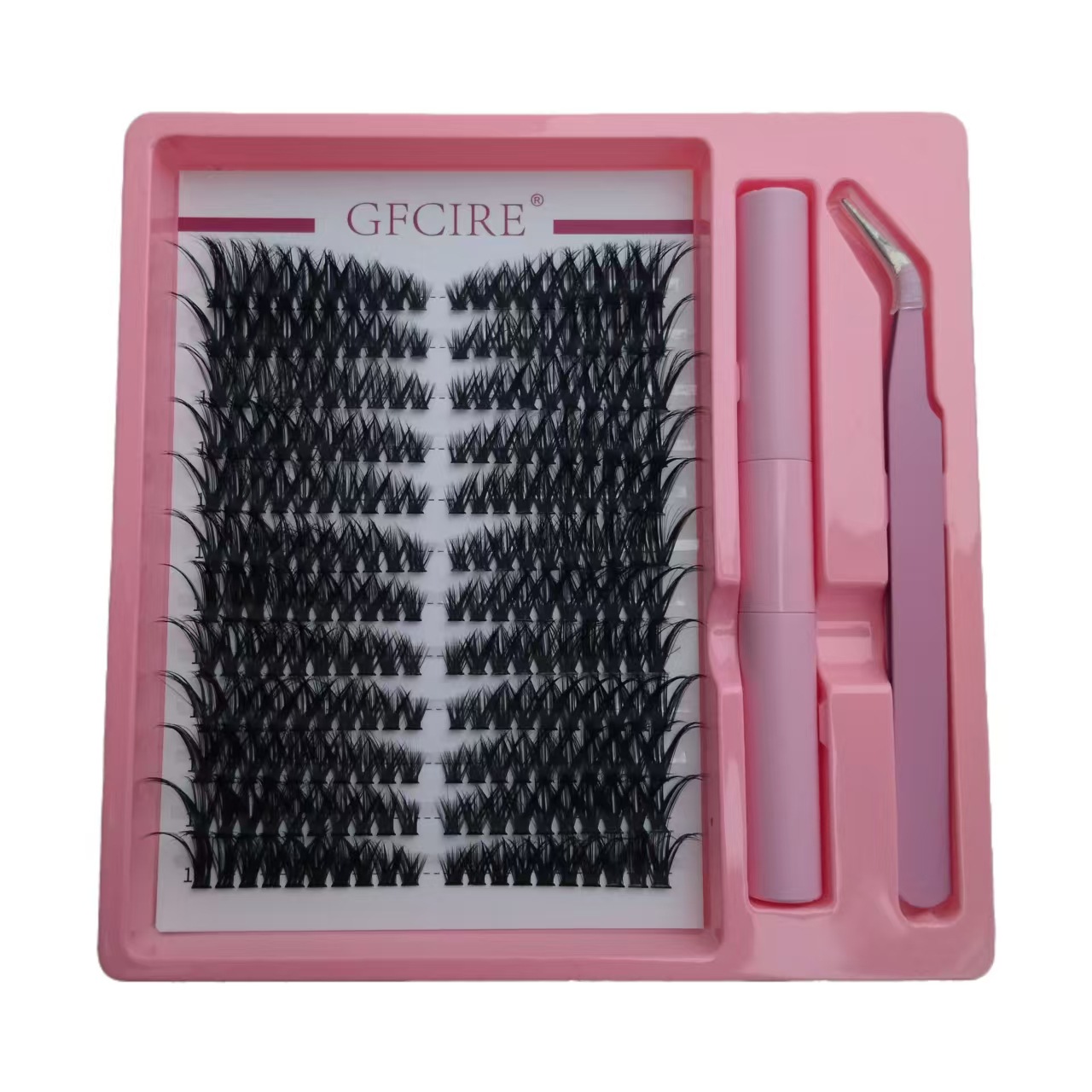 Cross-Border Popular European and American False Eyelashes DIY Segmented Eyelashes Single Cluster Glue Chemical Fiber Thick Cluster Eyelashes Set
