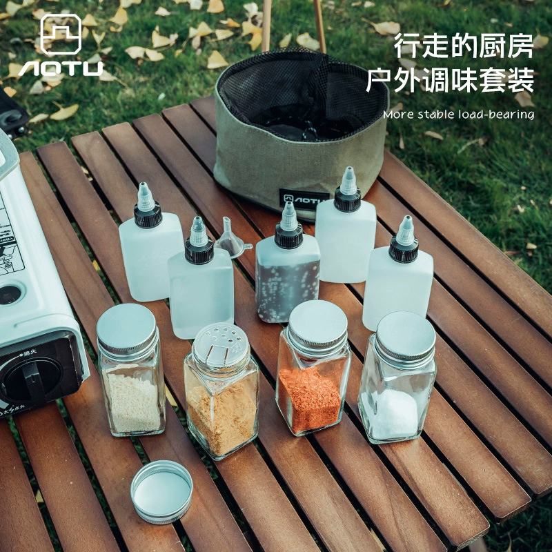 Открытый Портативный Костюм для бутылок с приправами Кемпинг Пикник Приправа Суб-банка Герметичная бутылка для масла Комбинированная сумка для хранения приправ