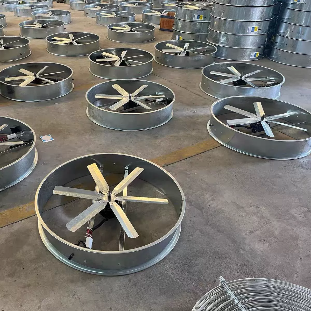 Промышленный вентилятор Yanggu для ферм, мощное охлаждение, сильный ветер, мощный воздушный поток, вытяжной вентилятор для вентиляции и обмена воздухом