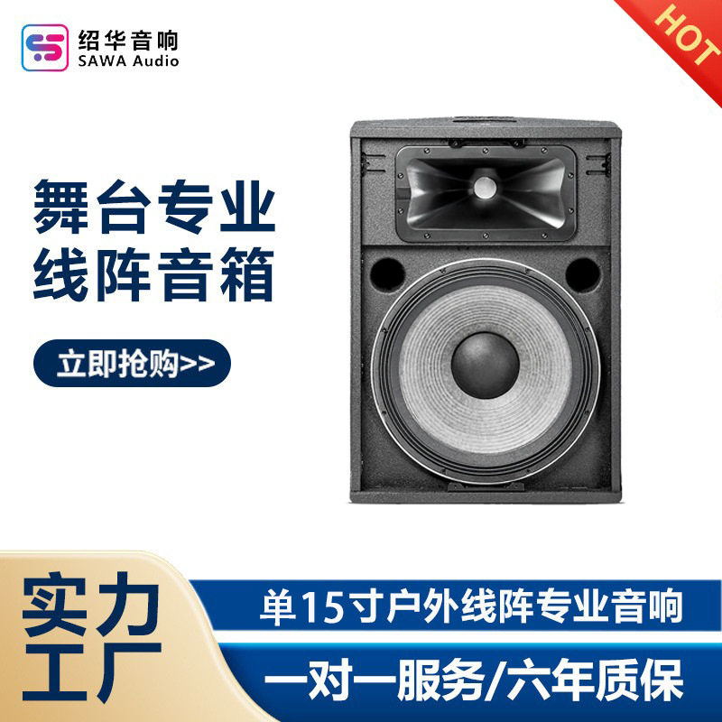 Altavoces de 15 pulgadas de frecuencia completa al aire libre sonido de concierto profesional de alta potencia bar escenario sonido de matriz lineal