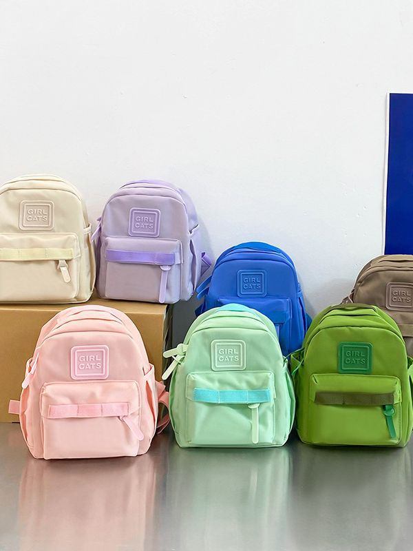 Nuevo estilo japonés de los niños de color sólido mini mochila lindo niños y niñas mochila simple kindergarten schoolbag