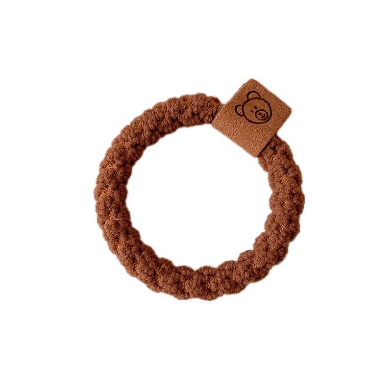 2024 nuevo anillo de cabello de oso para mujeres simple y versátil cuerdas de cabello de alta elasticidad no lesionan cuerdas de cabello de cola de caballo adornamiento para el cabello