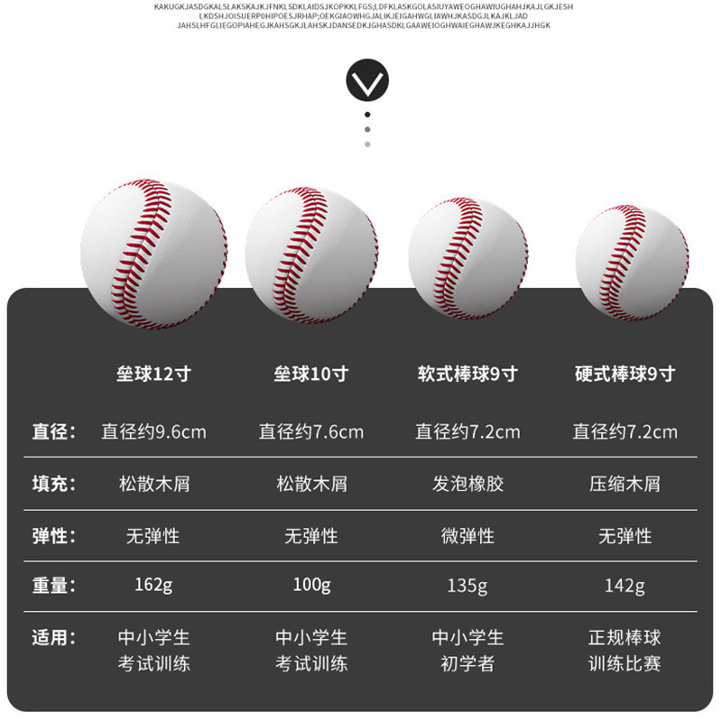 Softball baseball ball for students for training, 10 inch