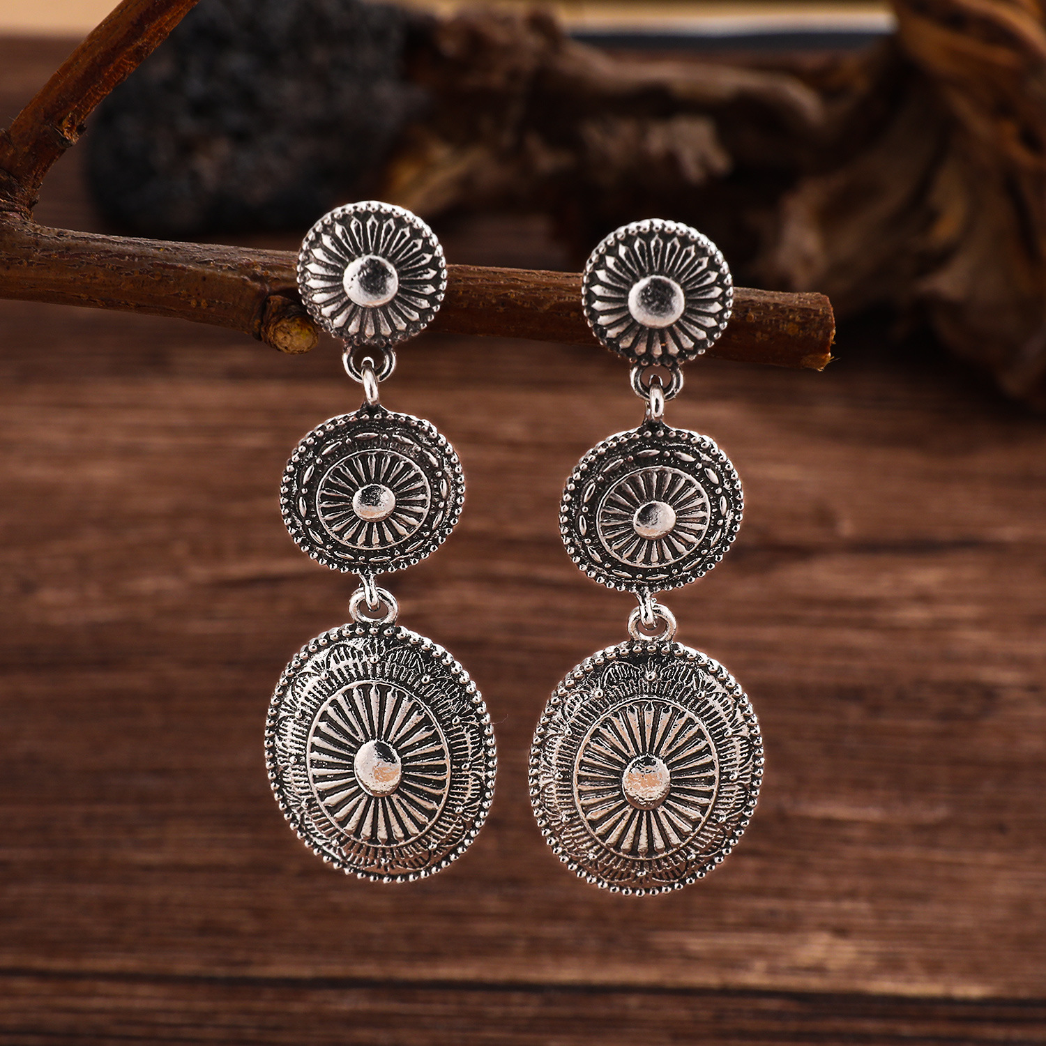 Böhmische Vintage Ohrhänger Mit Türkis Hochwertiger Nischenschmuck_voghion.com