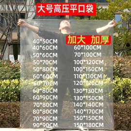 大号平口塑料袋加厚透明高压包装袋搬家打包袋防尘防潮饲料打包袋