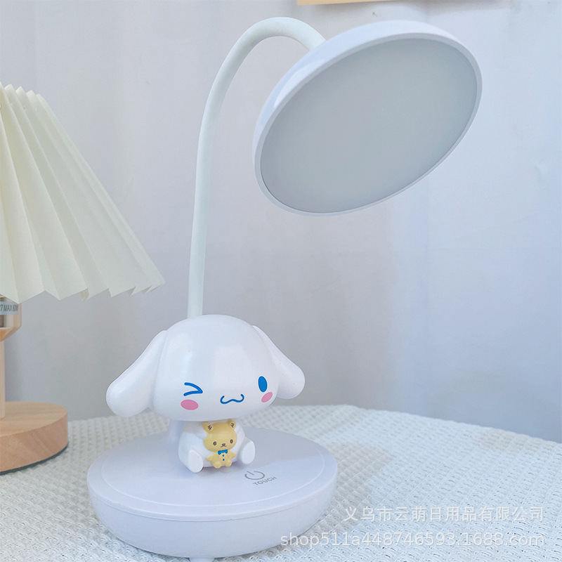 Lámpara de escritorio de lectura de atenuación táctil LED de tres engranajes recargable Carga USB plug-in protección ocular Aprendizaje estudiante titular de la pluma pequeña lámpara de escritorio