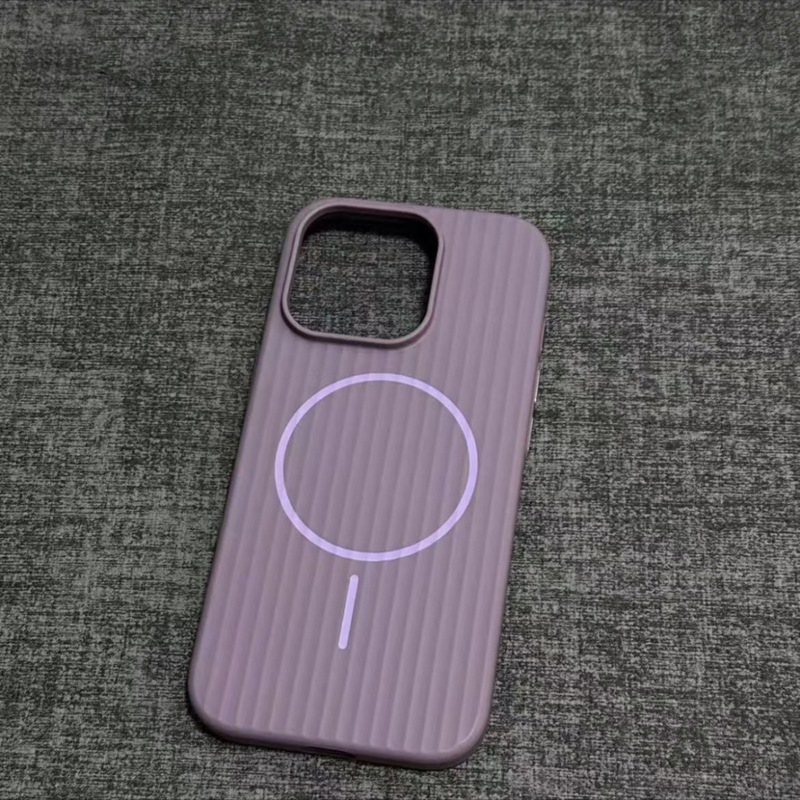 适用iPhone17PROMAX准分子瓦楞肤感细圈磁吸手机壳苹果16高级感15|undefined
