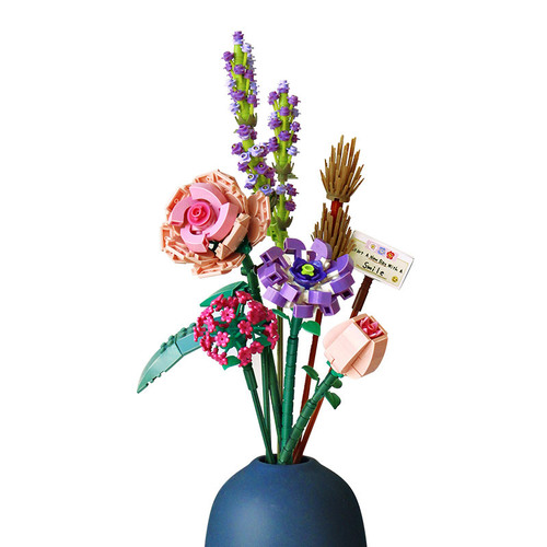 LOZ Block Bouquet 1657 Mini Bricks Wholesale DIY Decorative Insert Flower Simulation Blocks Foreign Trade Cross-border Toys