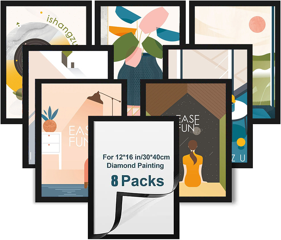 Magnetic diamond picture frame art canvas frame 30x40cm/12 x 16 inches self-adhesive frame