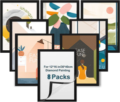 Magnetic diamond picture frame art canvas frame 30x40cm/12 x 16 inches self-adhesive frame