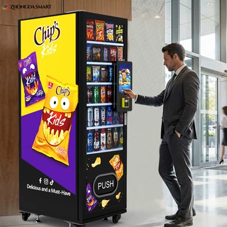 出口商用自动售货机制冷饮料零食小型自助售卖机vending machine
