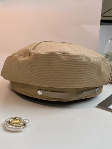  New Korean Style Beret for Women Spring and Autumn Season, Elegant Black Blossom Headwear for Men Autumn and Winter, Face-Smoothing Large Circumference Hat