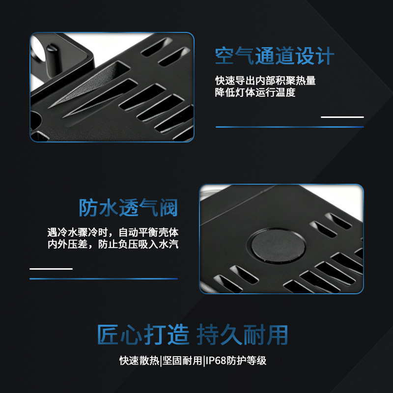 Car grille light, front grille light, car LED dual-color front grille spotlight, motorcycle LED spotlight, truck LED headlight