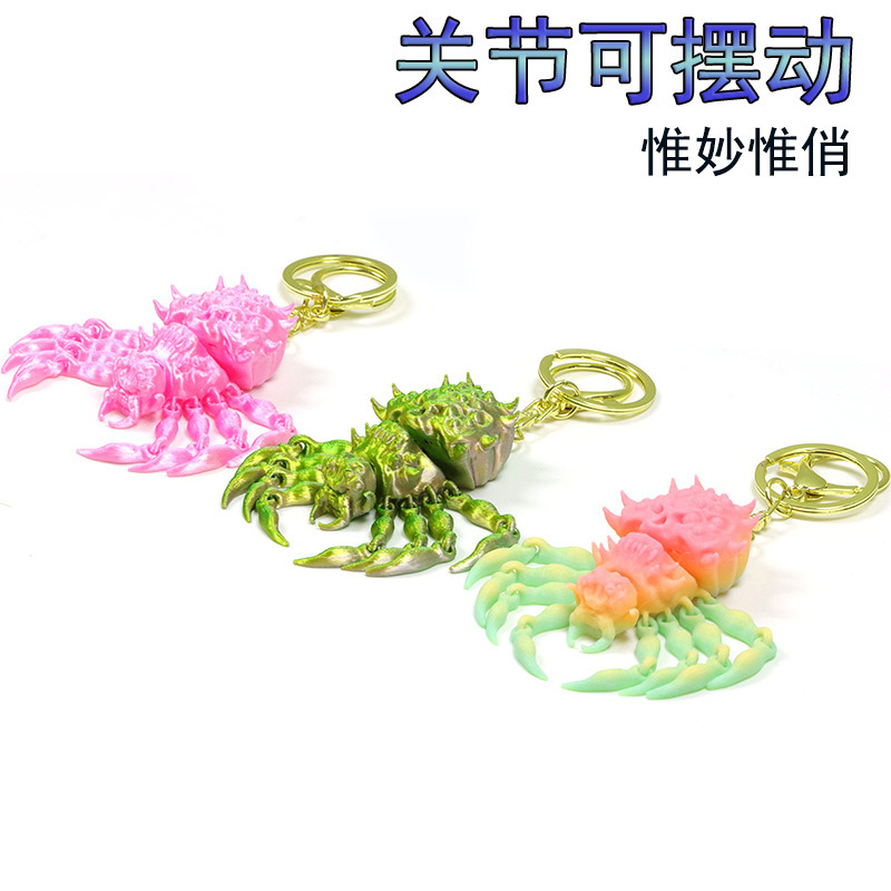 3D プリントクロスボーダーホット販売スパイダーキーホルダートレンディなジュエリー工芸品トレンディなバックパックペンダント装飾クロスボーダー|undefined
