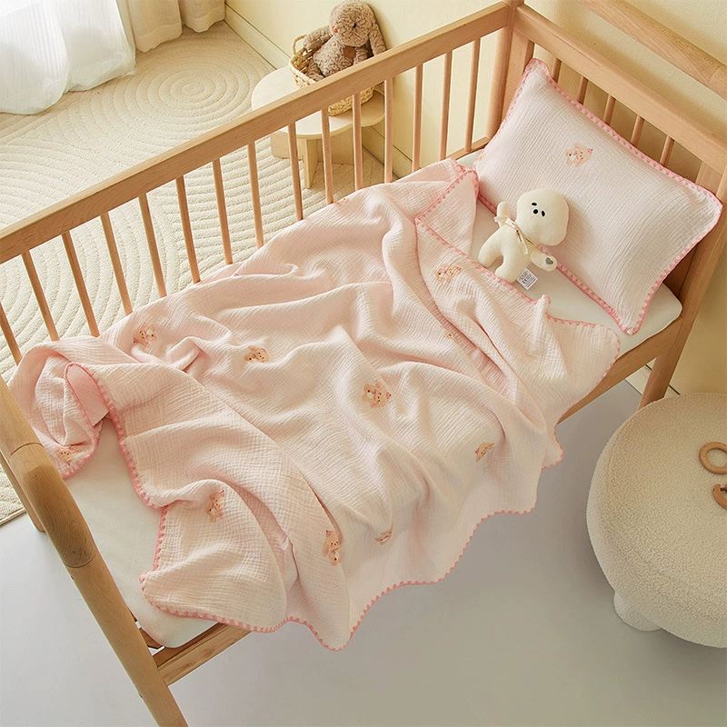 Детское хлопковое марлевое летнее одеяло, bath towel для детского сада