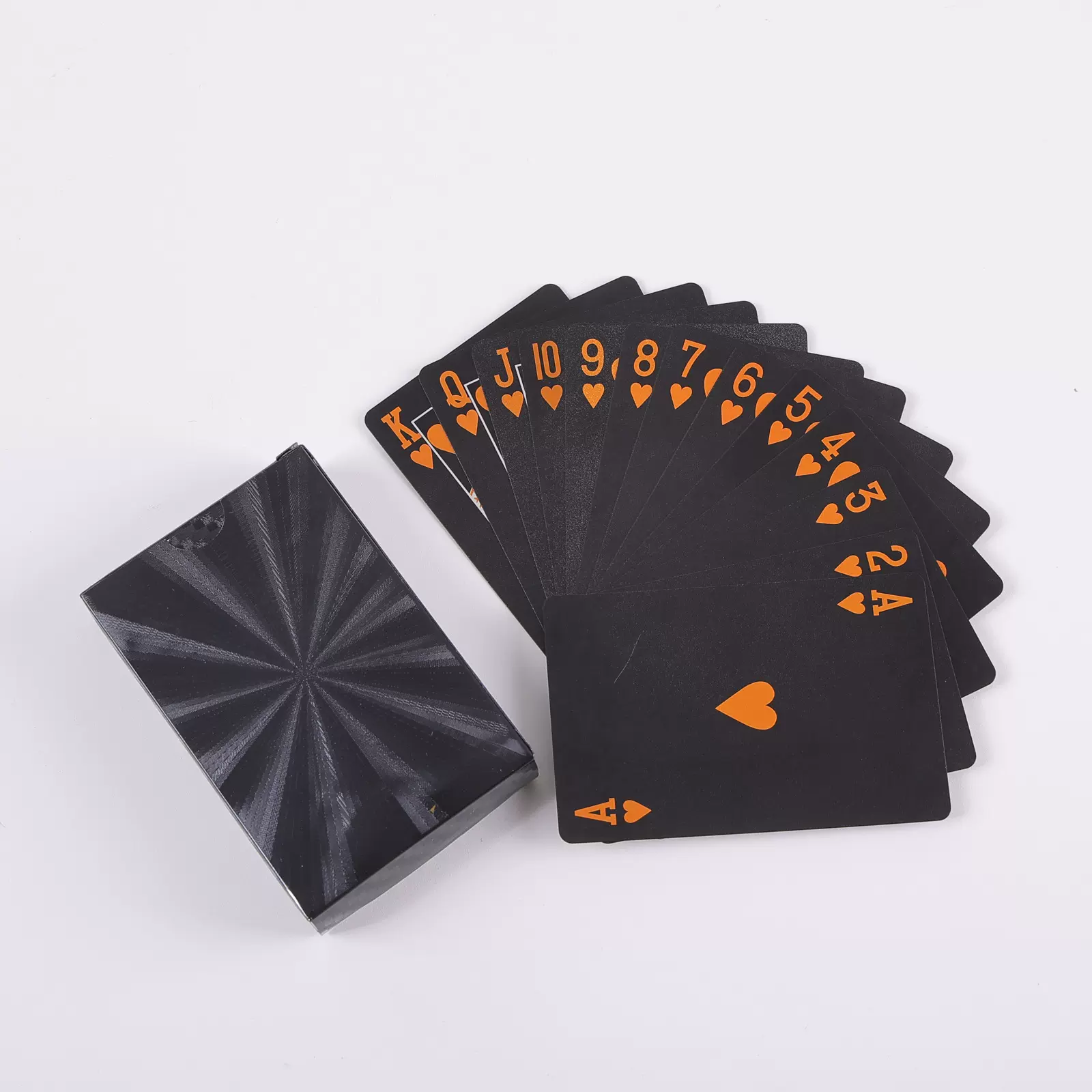 PVC金箔扑克牌土豪金掼蛋加厚桌游卡牌PET塔罗牌批发黑射线扑克