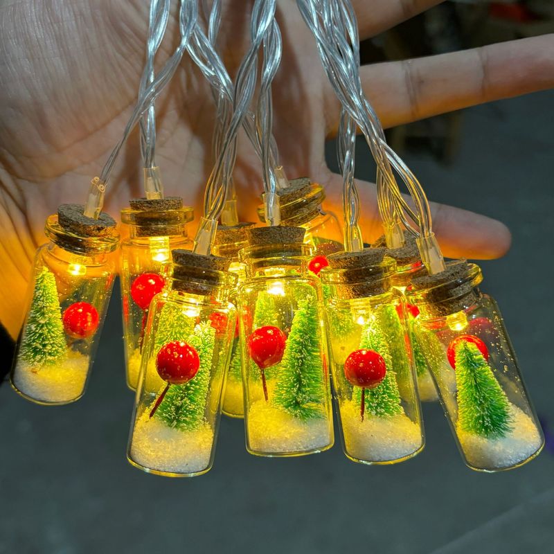 クロスボーダークリスマス人形願いボトルライトストリングサンタクロースLED電球ライトインテリアクリスマスツリーライトストリング|undefined