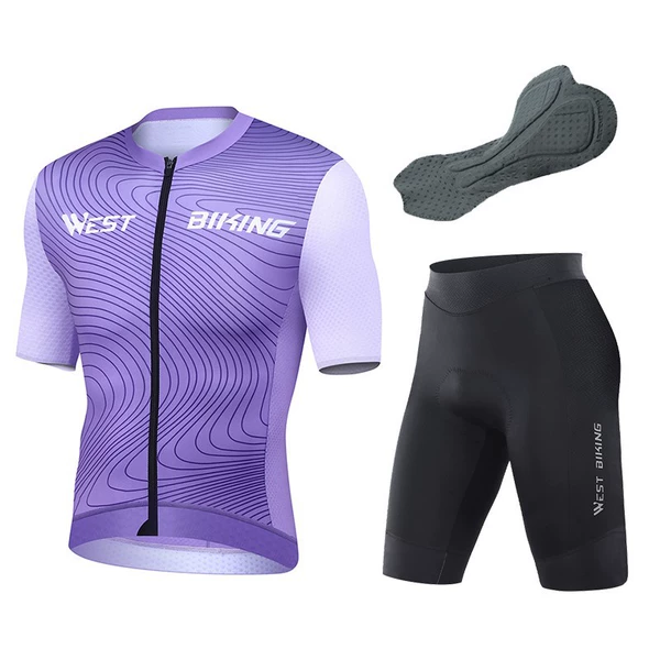 Vibrant purple suit [top + professional shorts]