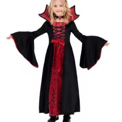 2025 新しい吸血鬼コスチュームハロウィン魔女パフォーマンス衣装クロスボーダーロールプレイング衣装