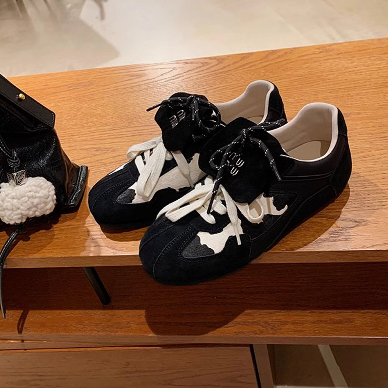 Grava Madre otoño y invierno nuevo retro cabeza redonda leopardo diseño flip correa de cuero auténtico entrenamiento Agan skate para mujeres otoño