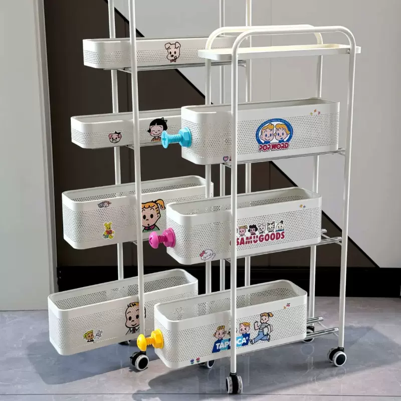 厨房置物架夹缝多层抽拉小推车调料收纳储物落地收纳架蔬菜置物架