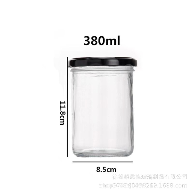 Botella de miel especial botella de caviar botella de vidrio transparente botella vacía embalaje de logotipo imprimible