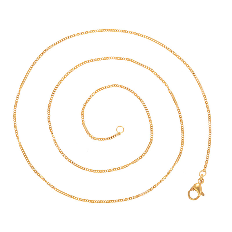 Xuping acero inoxidable 24k color clásico simple cadena de cadena Europa y Estados Unidos hebilla de langosta transfronteriza diaria fácil de montar collar para mujeres