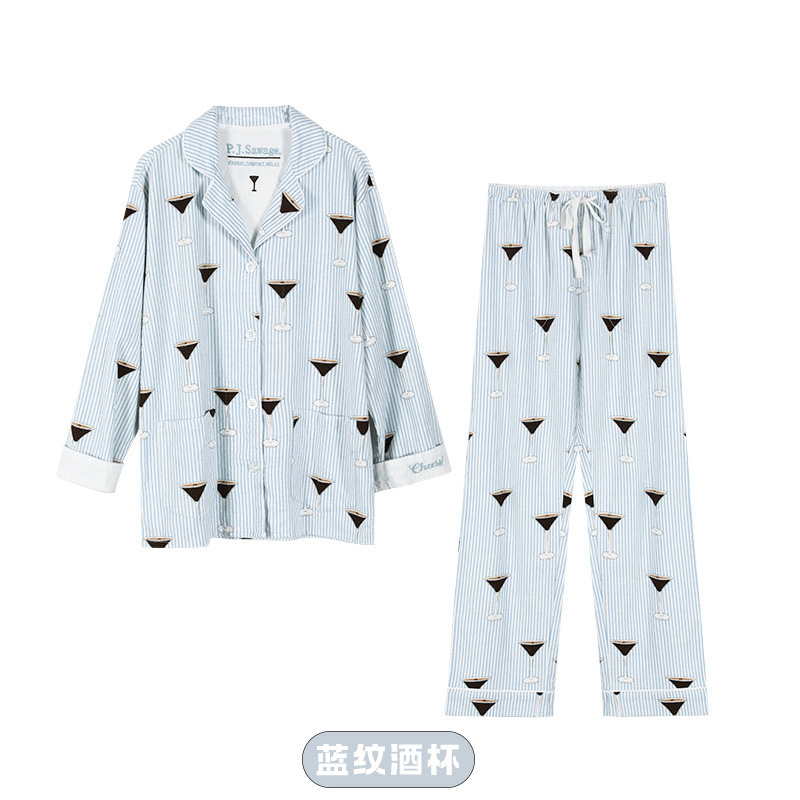 PJS brushed set blue grain wine glass