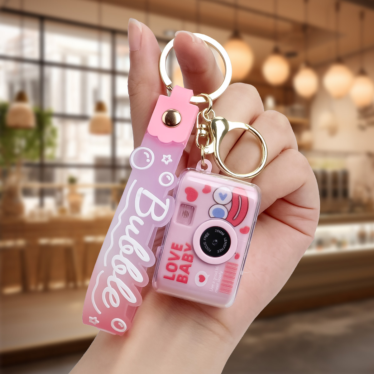 Yugui perro emisor de luz pequeña cámara llavero coolomi meiletty Cámara colgante