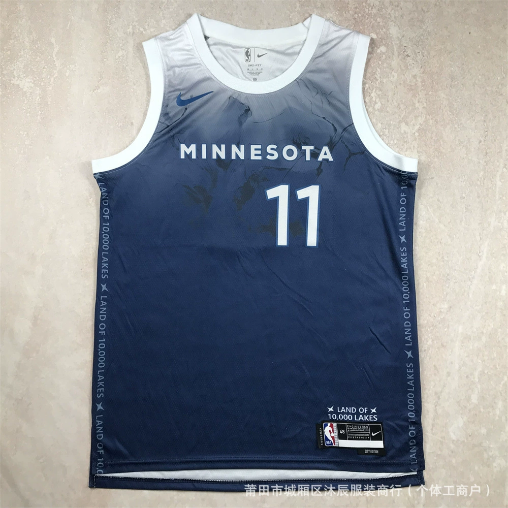 Горячее прессование американская баскетбольная форма Knicks Timberwolves Lakers Clippers Edwards Westbrook Russell спортивная майка