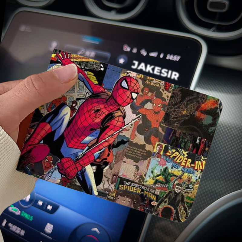 Spider-Man universo de navegación Licencia de Conducir cubierta protectora dos en uno Licencia de Conducir vehículo de motor Licencia de Conducir cubierta de cuero alta apariencia