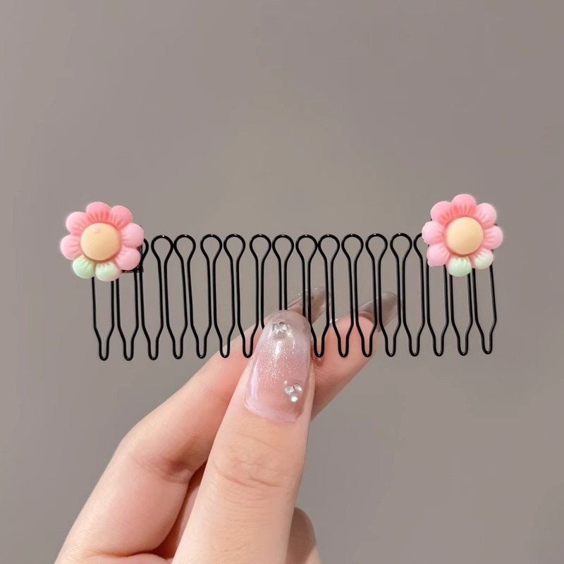 Cabello de la parte posterior de la cabeza de los niños, artefacto de acabado de cabello roto, peine de cabello tirado de pelo, peine de cabello roto, horquilla invisible, diadema, tocado