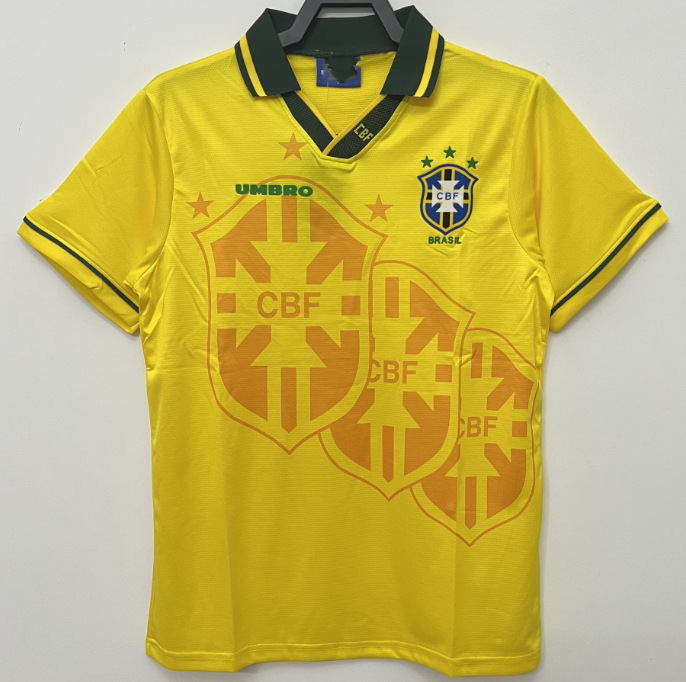 Camiseta de fútbol retro clásica versión nostálgica Brasil España México Alemania Serie transfronteriza Camiseta de una pieza