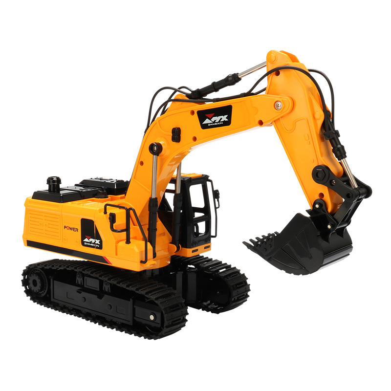 Excavadora de control remoto para niños juguetes de simulación de ingeniería de automóviles de carga de luz cool 2.4G excavadora de control remoto para niños