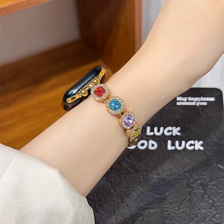 方糖彩钻表带适用于苹果Apple手表带iwatch10/987654321SE手表带|undefined